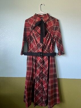 Vintage style plaid dress